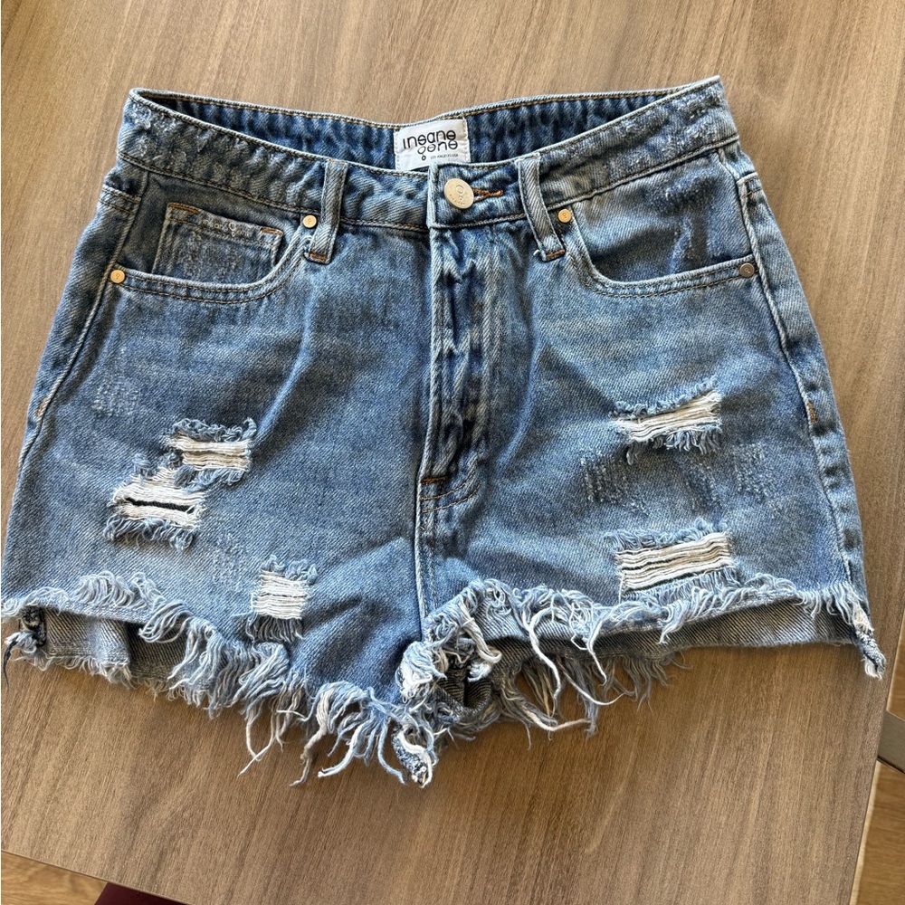 Insane Gene Distressed Denim Shorts